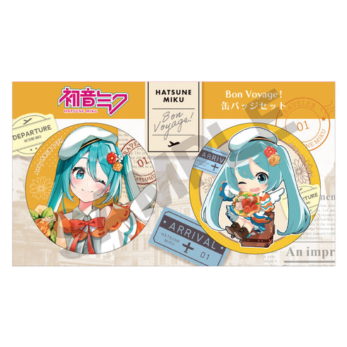 『初音ミク』缶バッジ2個セット イエロー